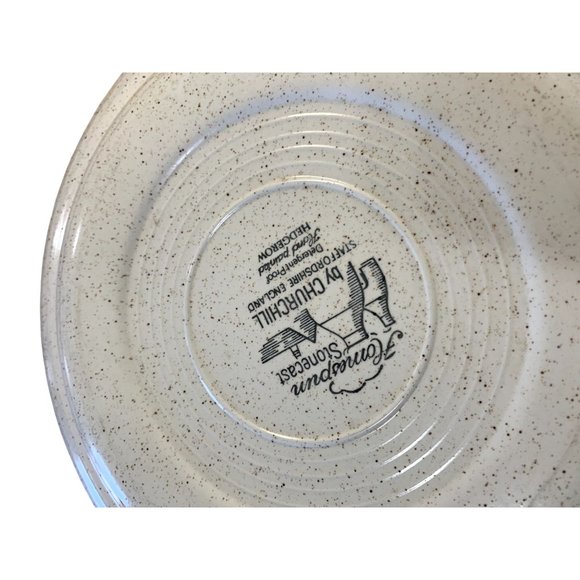 Homespun Stonecast Churchill Staffordshire Hand Painted Dinner Plate Set of 4 He - Picture 4 of 4